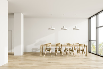 Industrial style dining room interior