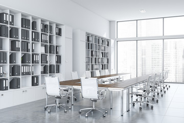 White office conference room corner