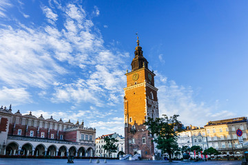 Naklejka premium KRAKOW, POLAND - August 27, 2017: The Cloth Hall Krakow,listed as a UNESCO World Heritage Site since 1978, Poland
