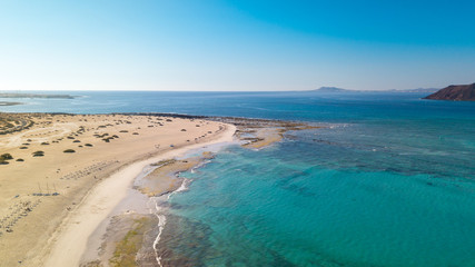 Fototapeta na wymiar aerial view of the east coast of fuerteventura
