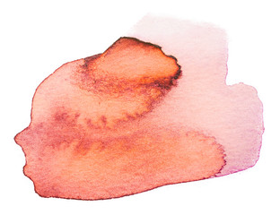 watercolor stain on a white. hand-drawn element, photography texture splash paints on paper....