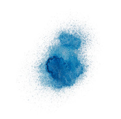 blue watercolor stain on a white. hand-drawn element, photography texture splash paints on paper. background for text