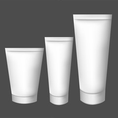 white Realistic tube. For cosmetics, ointments, cream, tooth paste . elements. Rasterized Copy