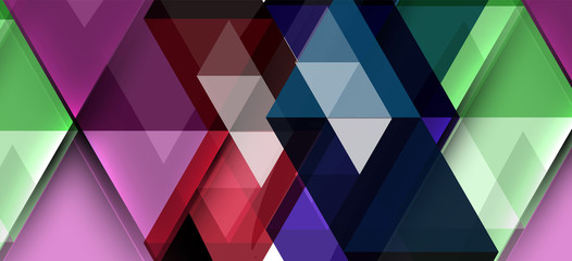 Colorful repeating triangles modern geometric in contemporary style on white background. Abstract geometric shape. Modern stylish texture