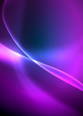 Neon blue electric wave abstract background. Abstract technology background. Black background. Abstract magic light motion background.