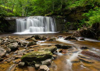 Beautiful nature in Slovenia.  Svitan waterfall on the Oplotnica stream, Rogla,  Pohorje area.