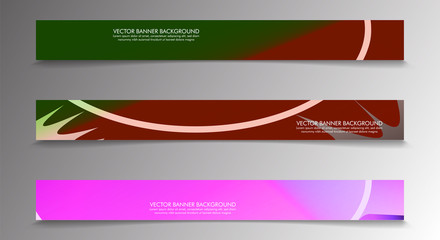 Set banner background with multicolor composition . vector design illustration