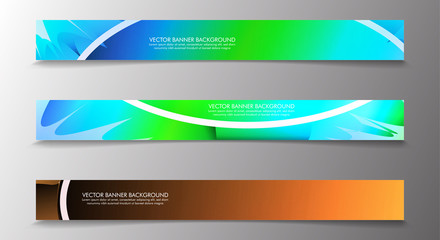 Fototapeta premium Set banner background with multicolor composition . vector design illustration