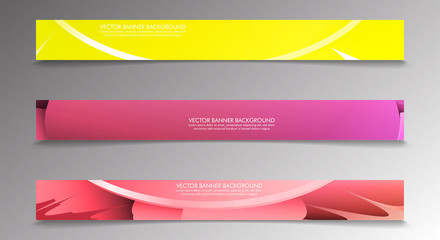 Set banner background with multicolor composition . vector design illustration