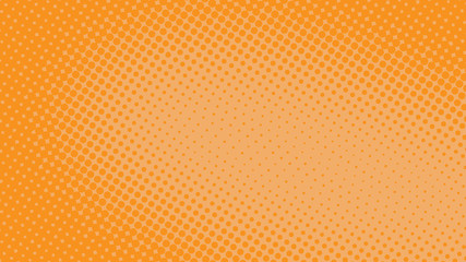 Light orange and yellow  retro pop art background with halftone dots design