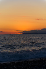 Fototapeta na wymiar twilight of the sea. sunset