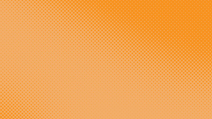 Pale orange and yellow  modern pop art background with halftone dots design, vector illustration