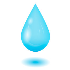 Water Drop Realistic Vector Illustration.