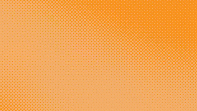 Pale orange and yellow  modern pop art background with halftone dots design, vector illustration