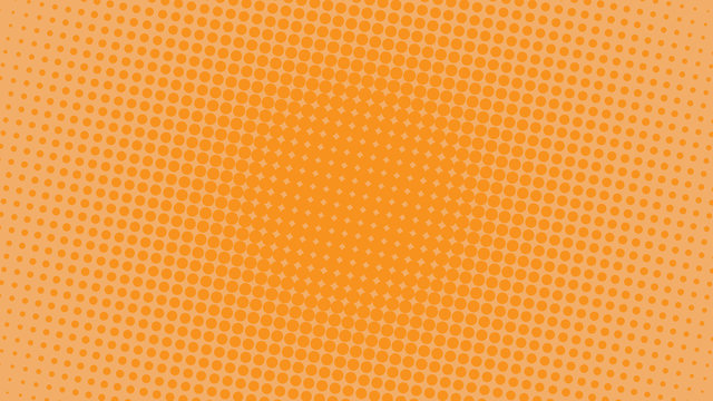 Light orange and yellow retro comic pop art background with halftone dots design, vector illustration template