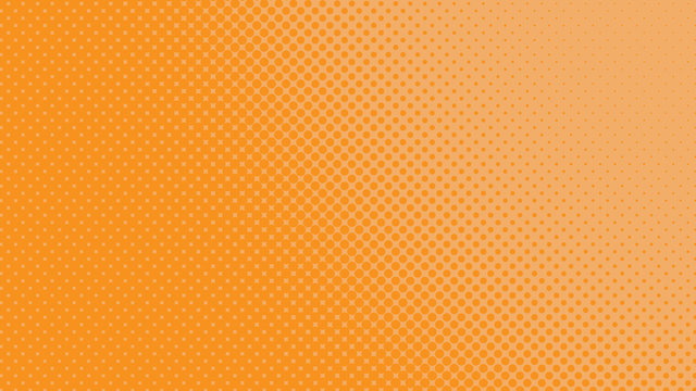 Pale orange and yellow  dotted background in retro pop art comic style, vector illustration
