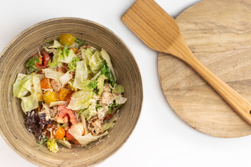 Ensalada césar, comida sana, vida sana