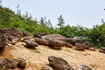 Fototapeta na wymiar Hwasun dolmen site in Korea.