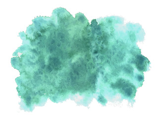 Vector watercolor blue abstract handmade background