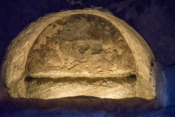 Catacombs of Milos among the most important burial chambers discovered worldwide in Milos island,...