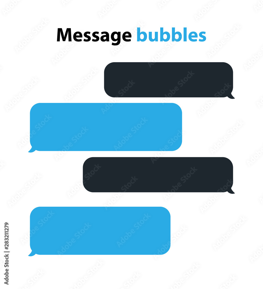 Poster message bubbles for messenger chat. vector smartphone chat bubbles. message speech bubbles chat.