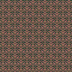 Fototapeta premium A seamless vector pattern with ornate swirls and simple tulip flowers. Surfface print design.