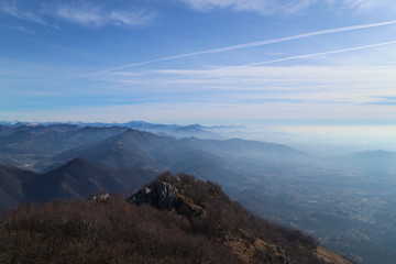 view of mountains and clouds
