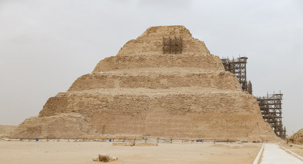 Step Pyramid in Saqqara Necropolis, Cairo, Egypt
