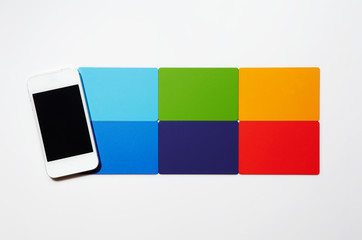 Business image using colorful cards.