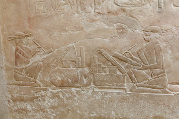 Scenes in Saqqara Necropolis, Cairo, Egypt