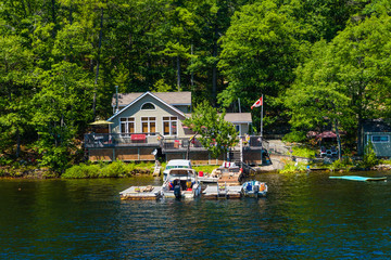 Life on the islands, a house by the water