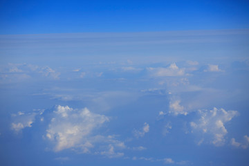 Blue sky with clouds.