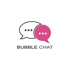 Speech bubble icon Logo template vector illustration