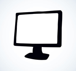 Monitor. Vector drawing