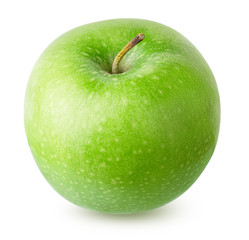 Green apple isolated on white background with clipping path