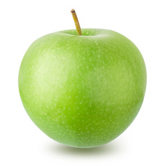 Green apple isolated on white background with clipping path