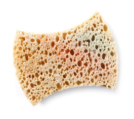 Sponge isolated on white background, top view 