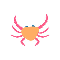 Underwater creature,  lobster isolated on white, marine animals for fabric, textile, wallpaper, nursery decor, prints, childish background. Vector