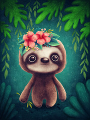  Cute sloth © Elena Schweitzer