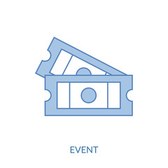 Premium ticket icon or logo in line style. 