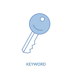 Key outline icon. linear style sign for mobile concept and web design. Door key simple line vector icon. Password Symbol, logo illustration. Pixel perfect vector