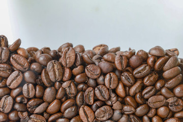 Close up Coffee seed for background and pattern