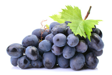 Grapes on a white background
