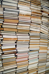 stack of old books