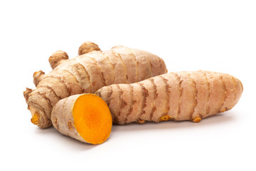 Turmeric isolated on white background