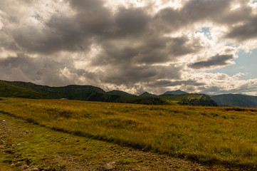 Mountains landscape from top of the mountain