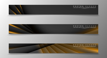 Set a banner background for your design. gold color and shadow of the light line. vector graphic design illustration