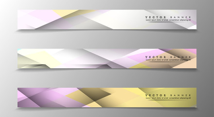 Set of Banners with Multicolor Backgrounds. Geometric Abstract Modern Vector Illustration