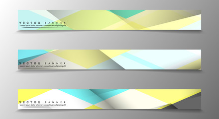 Fototapeta premium Set of Banners with Multicolor Backgrounds. Geometric Abstract Modern Vector Illustration
