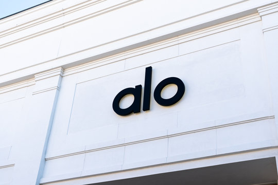 Alo Yoga Retail Store Exterior and Trademark Logo